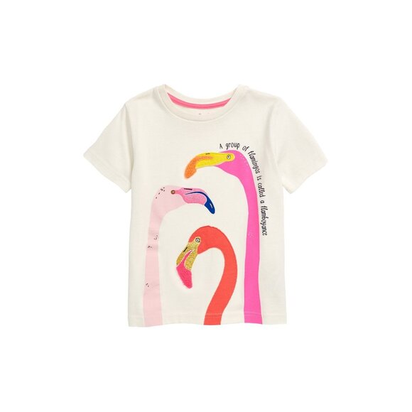 Mini Boden Other - Mini Boden Flamingo Applique Tee, Size 11/12